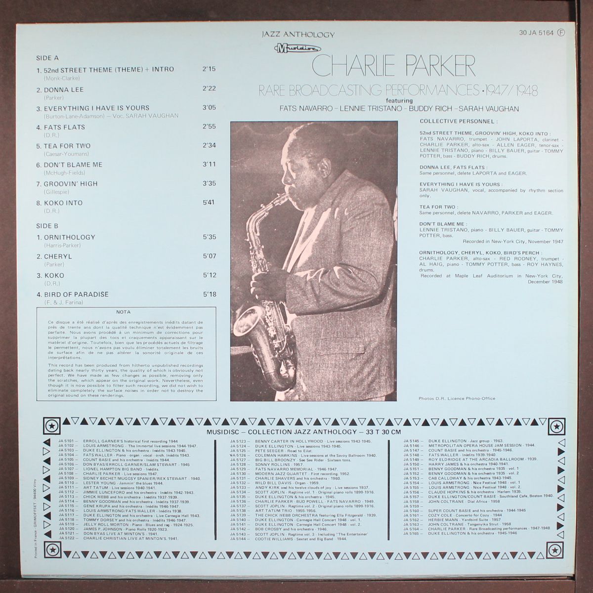 rare broadcast performances, 1947/1948 by CHARLIE PARKER