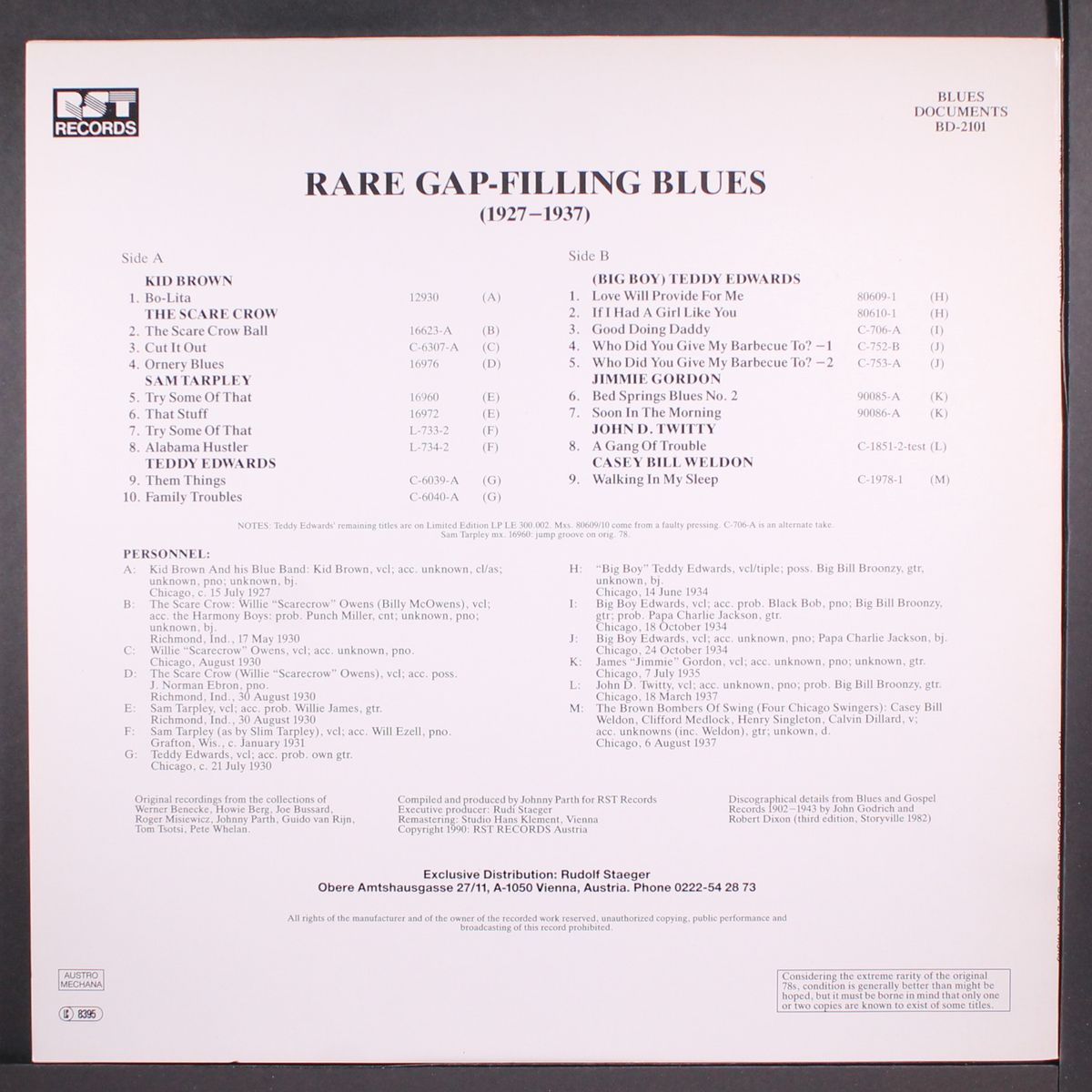 rare gap-filling blues by VARIOUS