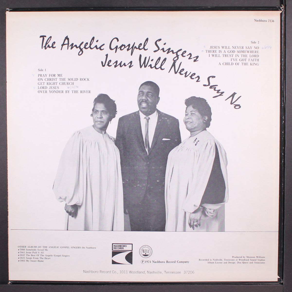 jesus will never sya no by ANGELIC GOSPEL SINGERS