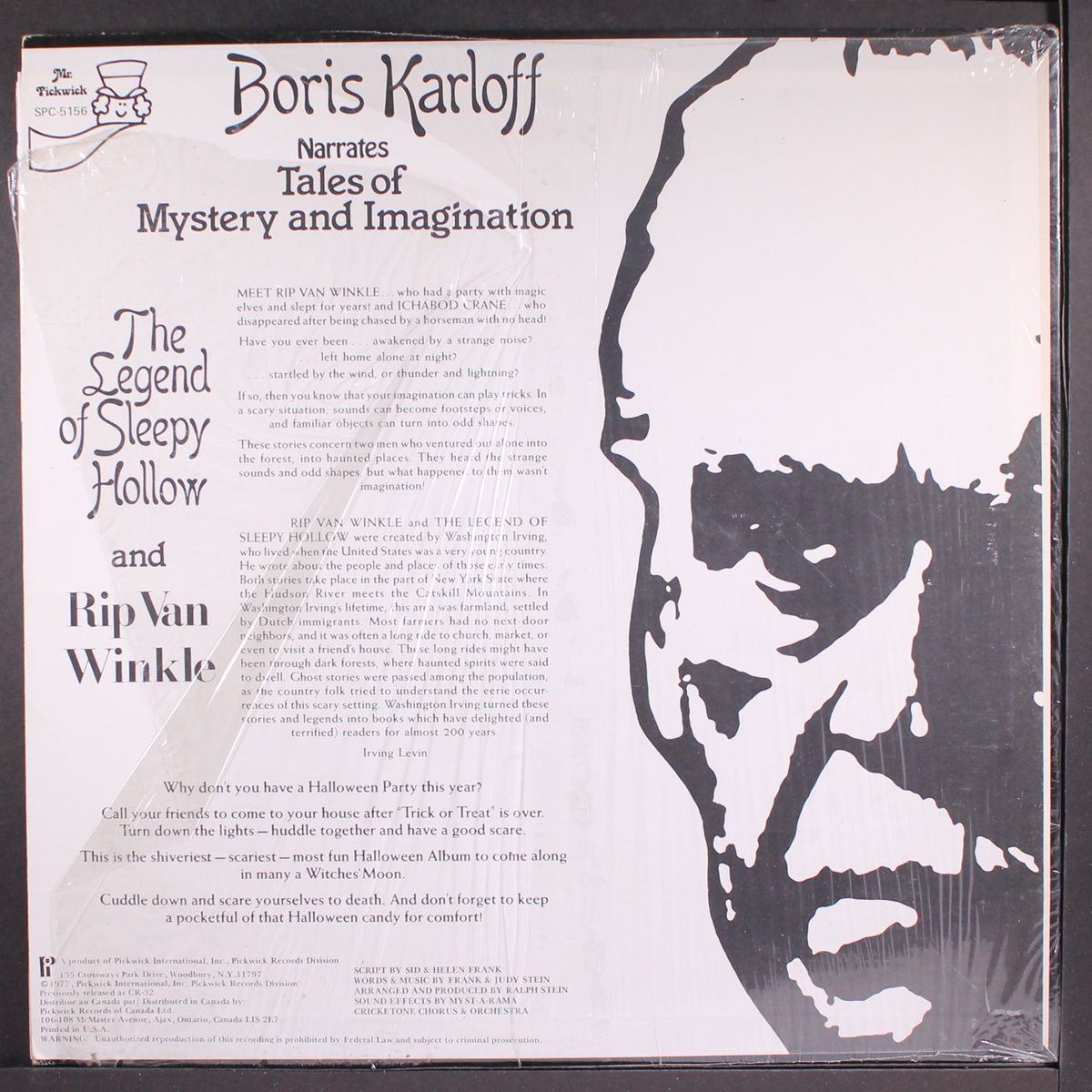the legend of sleepy hollow / rip van winkle by BORIS KARLOFF