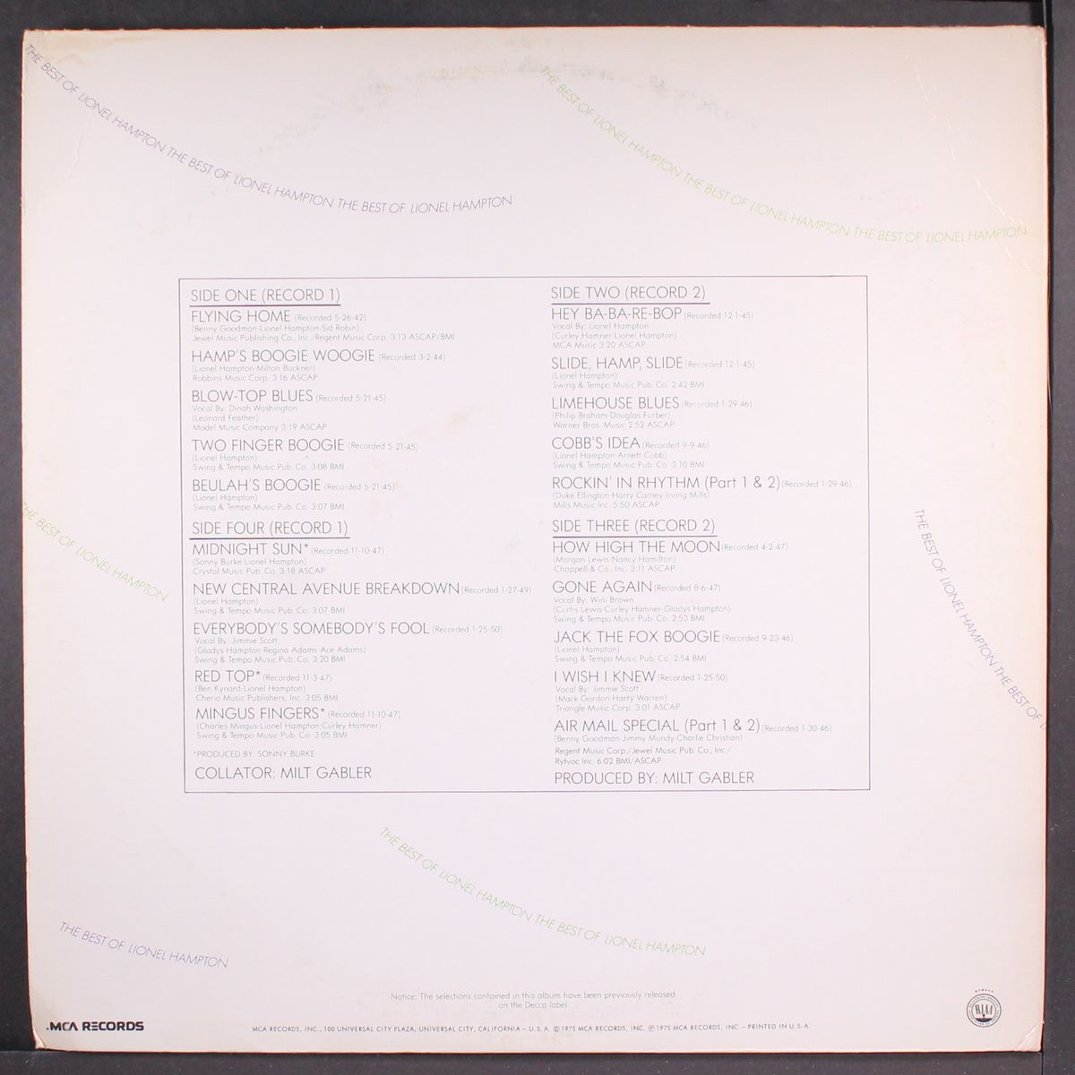 best of by LIONEL HAMPTON