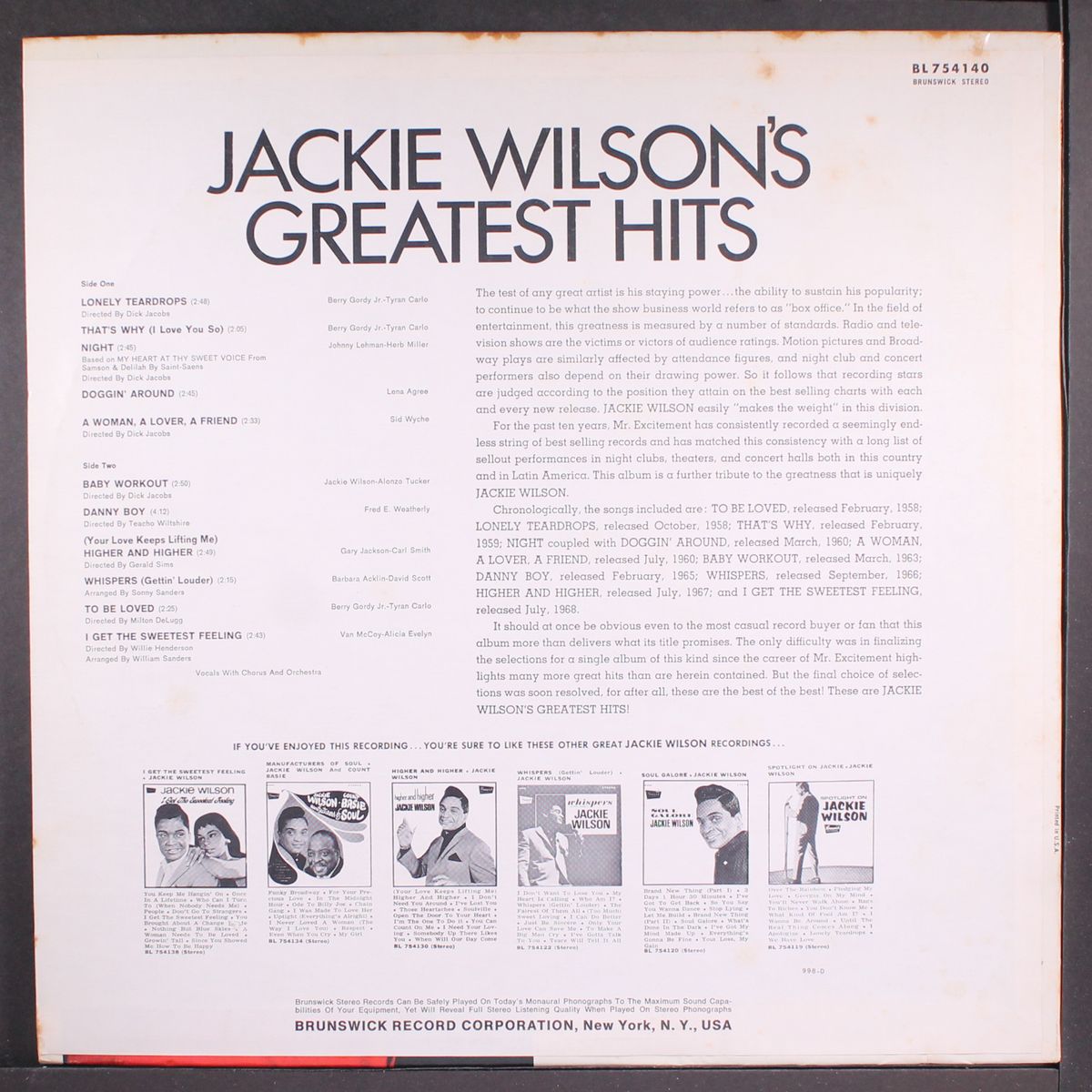 greatest hits by JACKIE WILSON