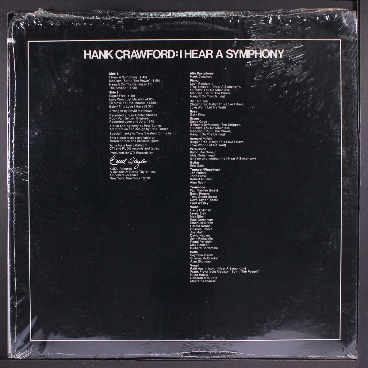 i hear a symphony by HANK CRAWFORD