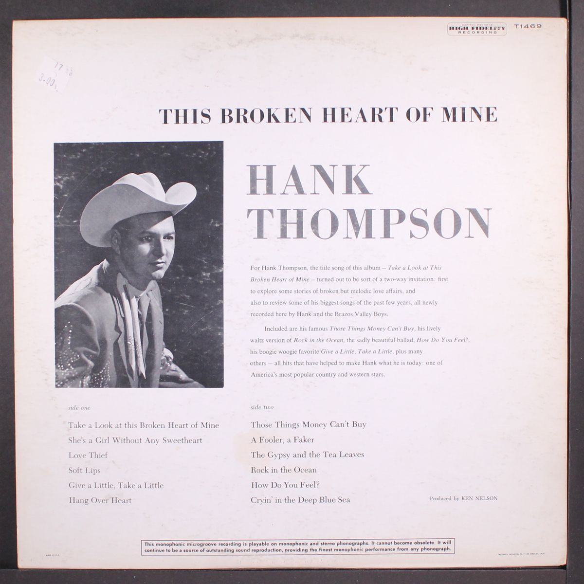 this broken heart of mine by HANK THOMPSON