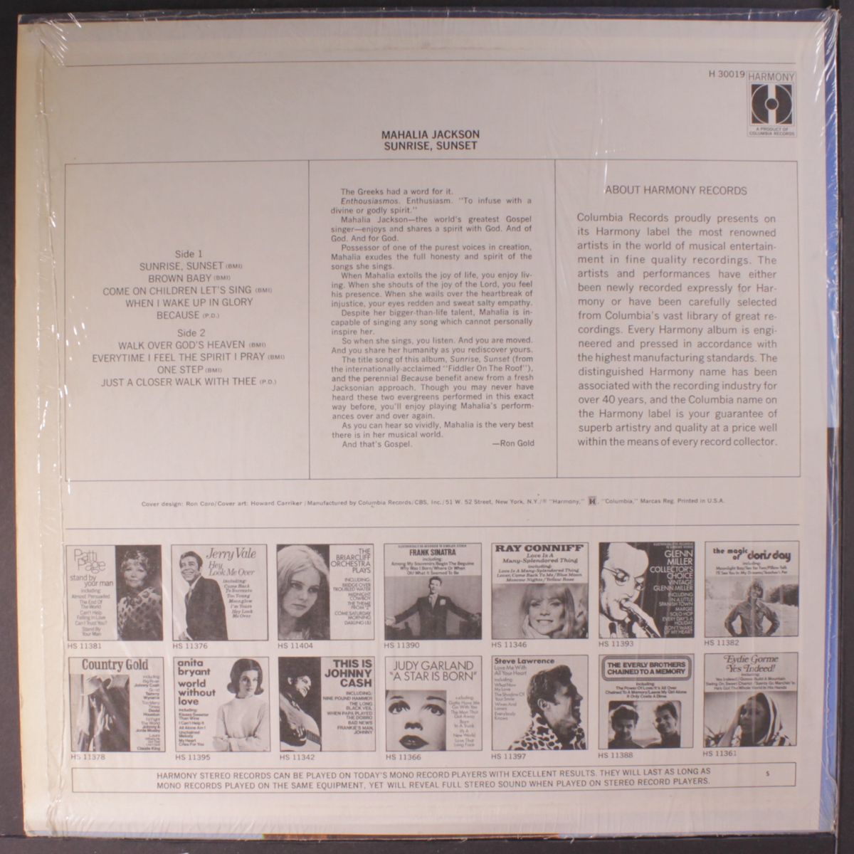 sunrise, sunset by MAHALIA JACKSON