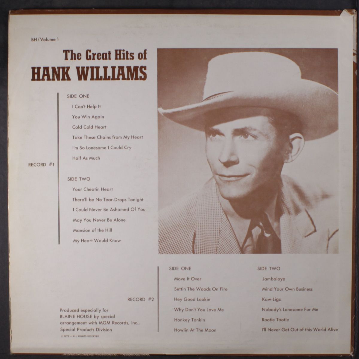 the great hits of by HANK WILLIAMS