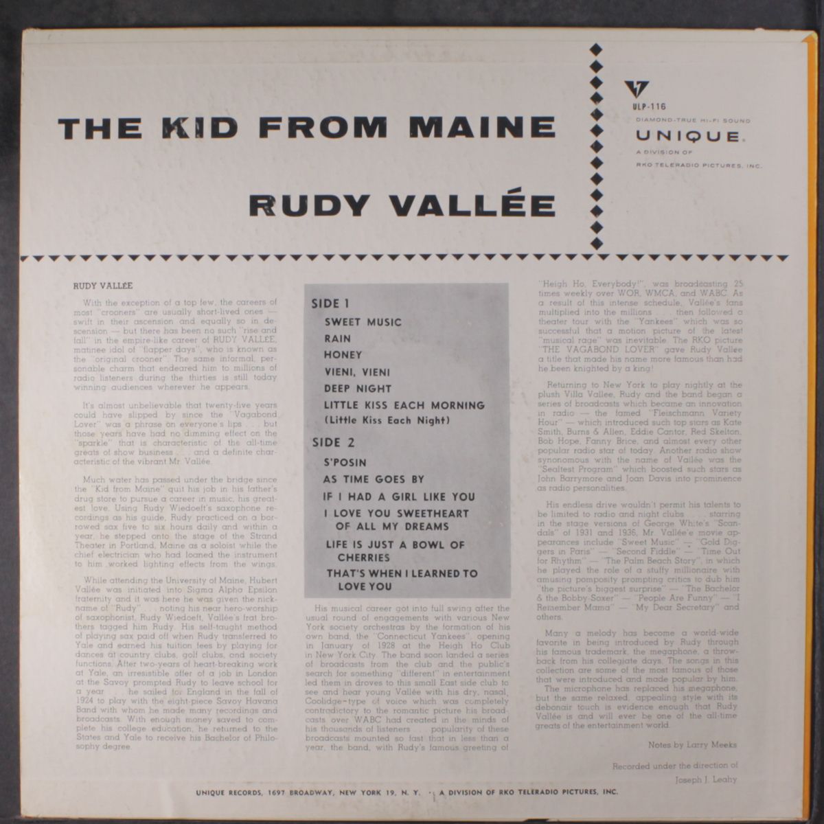 the kid from maine by RUDY VALLEE