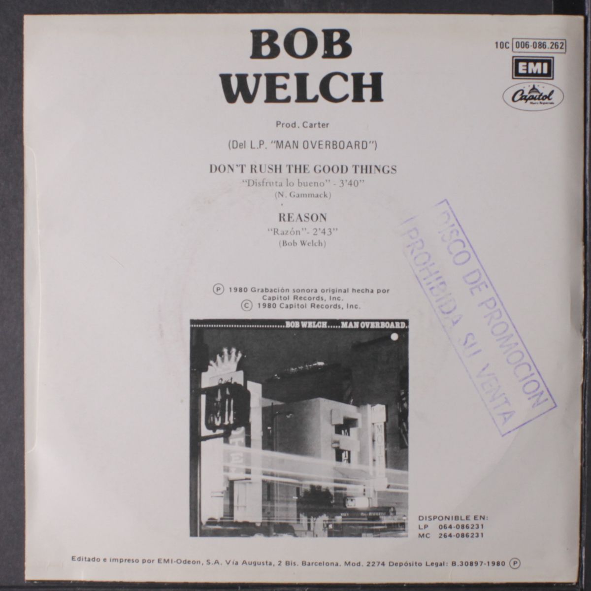don't rush the good things / reason by BOB WELCH