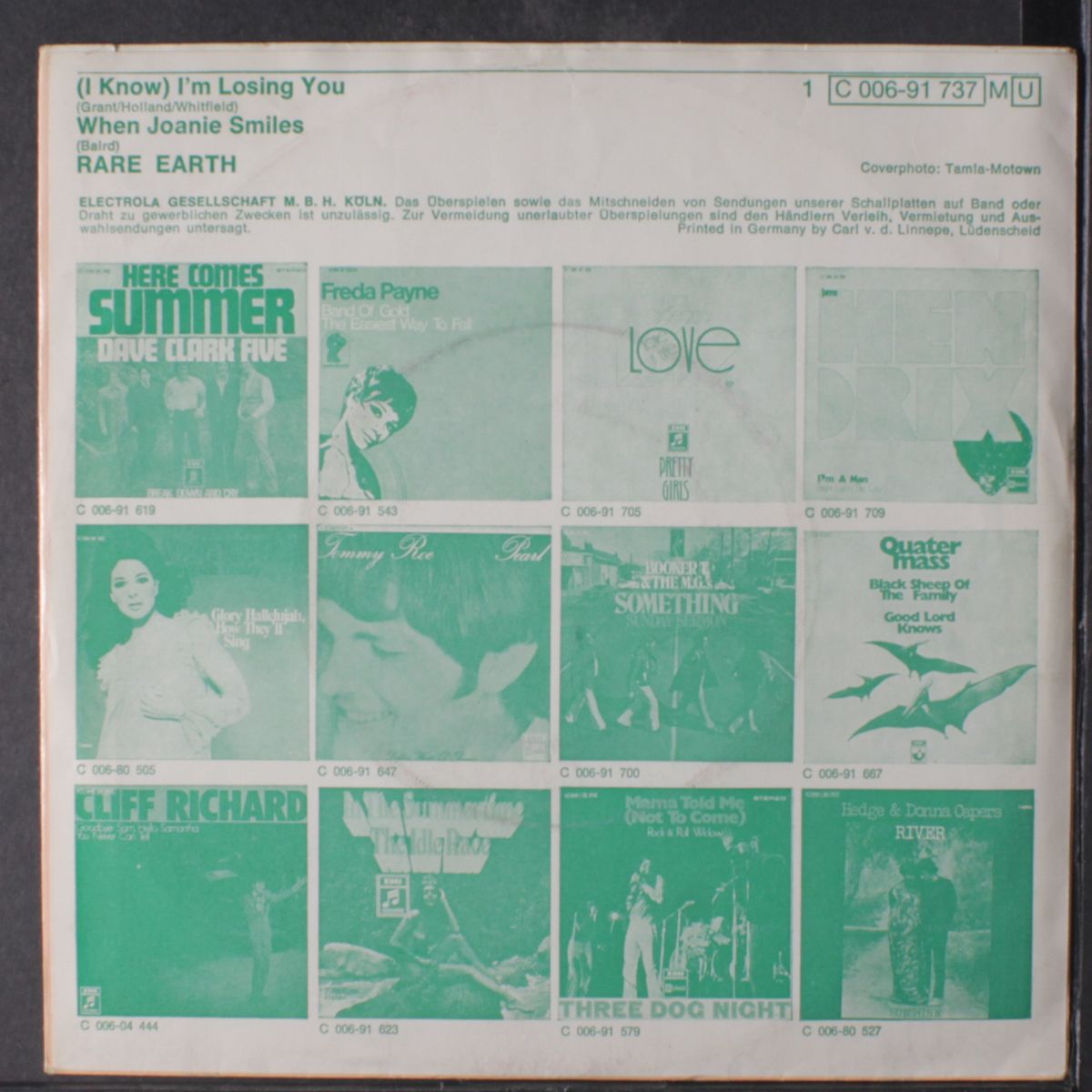 (i know) i'm losing you / when joanie smiles by RARE EARTH