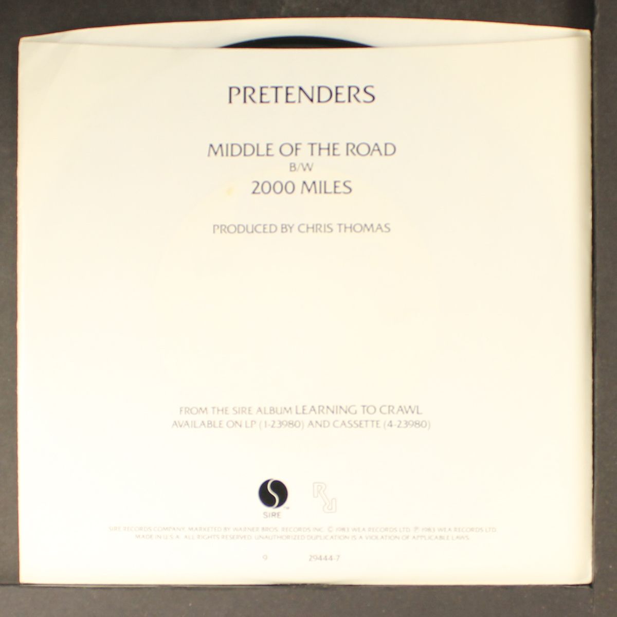 middle of the road / 2000 miles by PRETENDERS