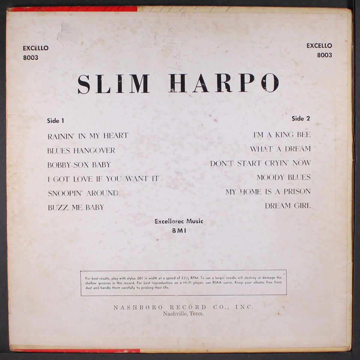 raining in my heart by SLIM HARPO