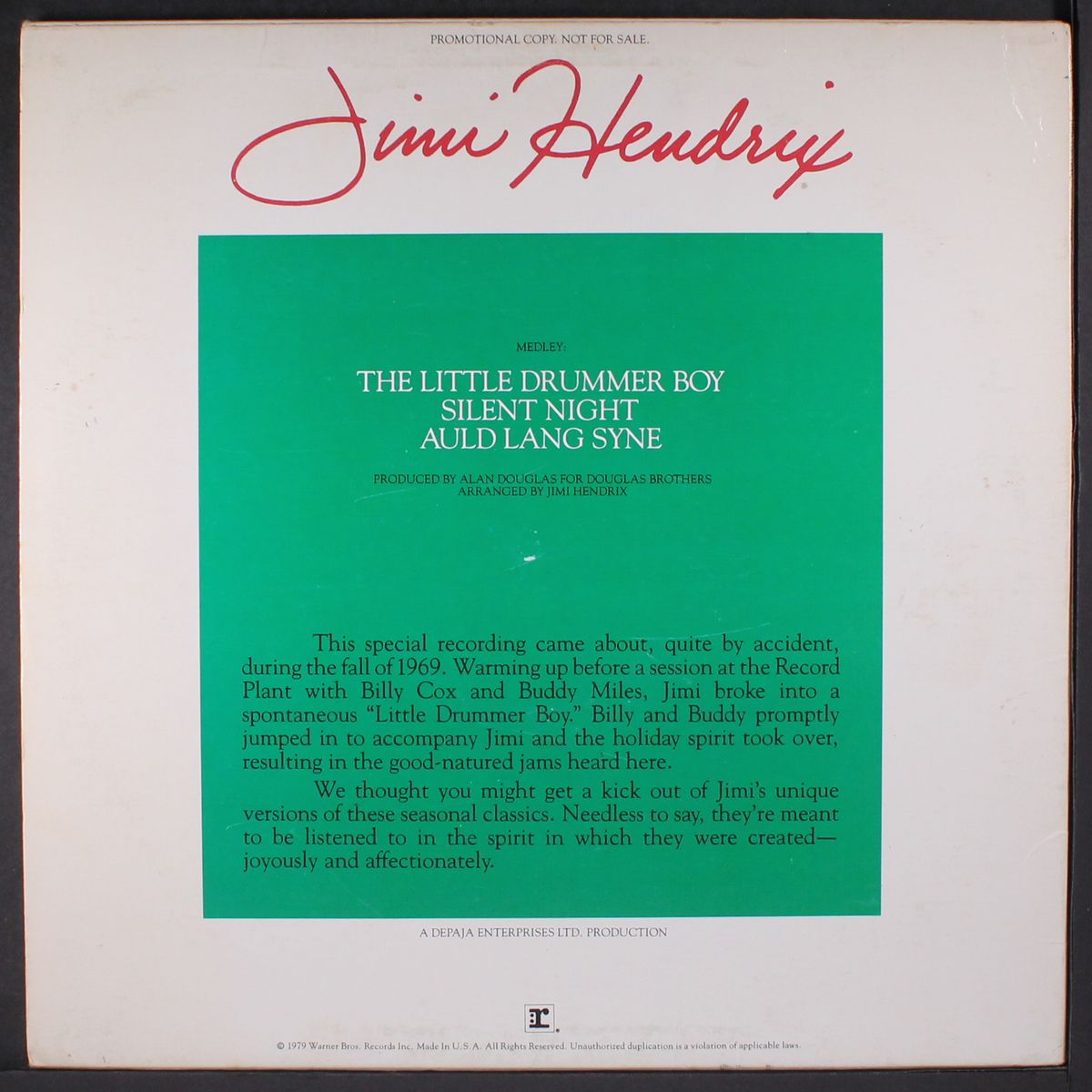 the little drummer boy / silent night / auld lang syne by JIMI HENDRIX