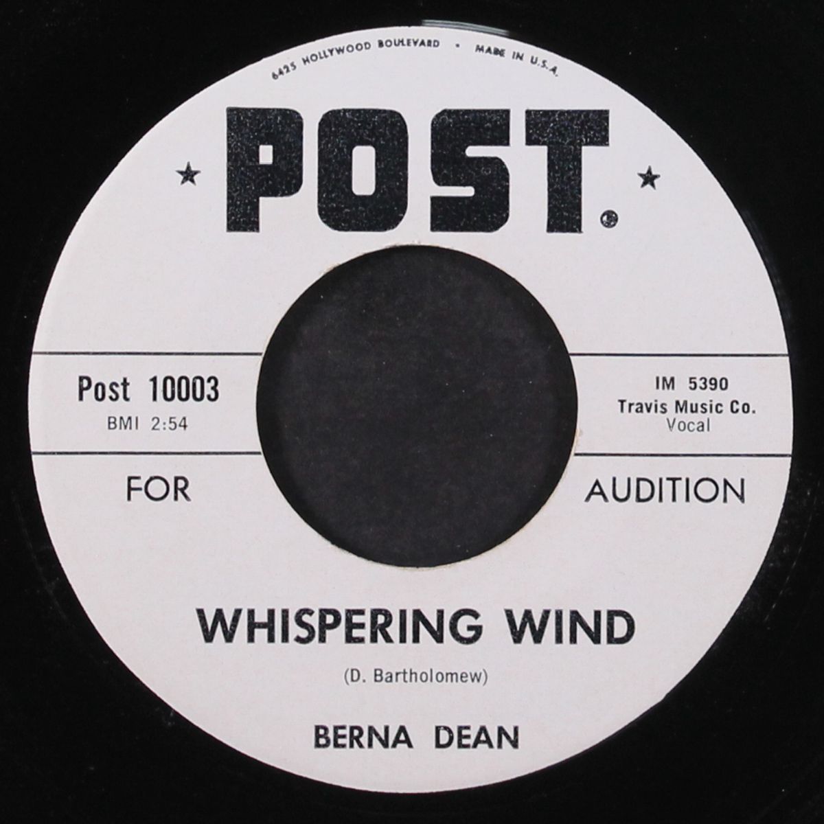 whispering wind / i don't know by BERNA DEAN