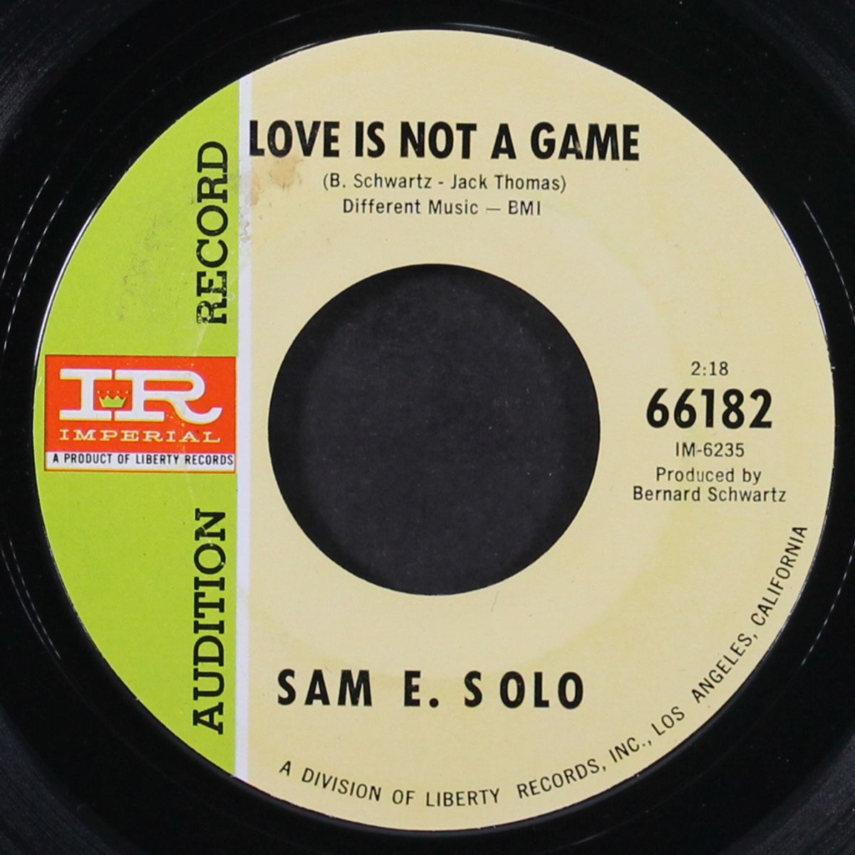 love is not a game / tears keep falling by SAM E. SOLO