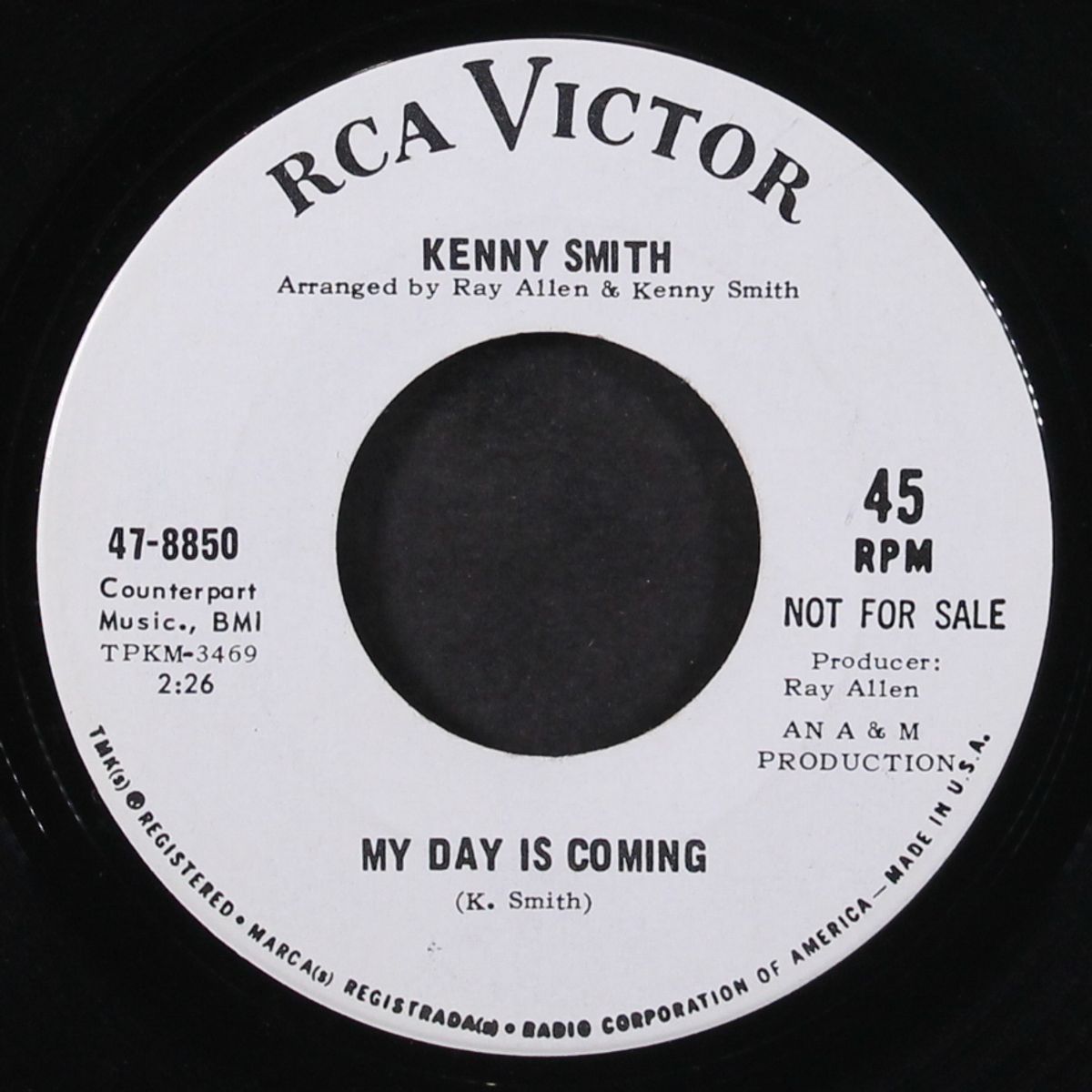 go for yourself / my day is coming by KENNY SMITH
