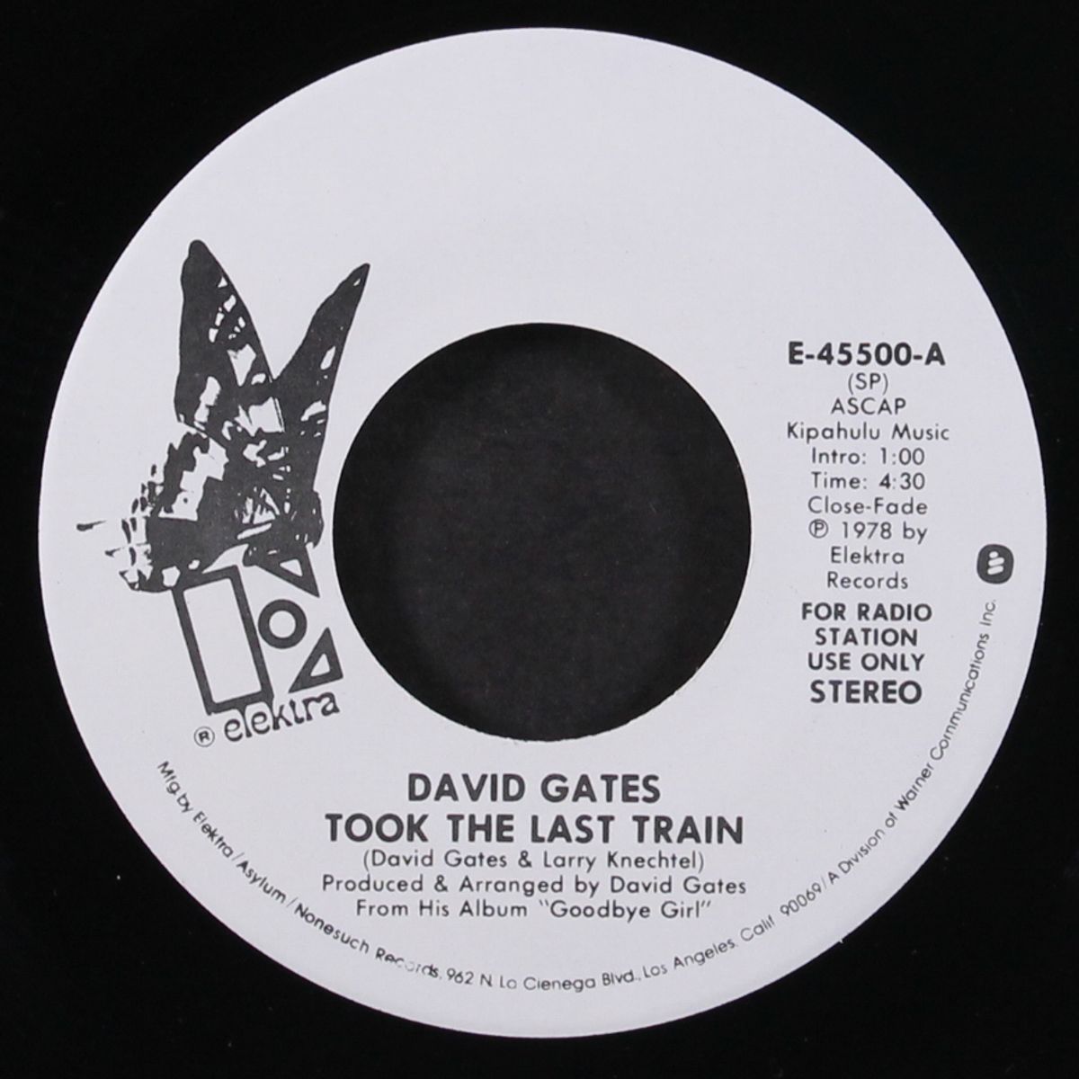 took the last train / mono by DAVID GATES