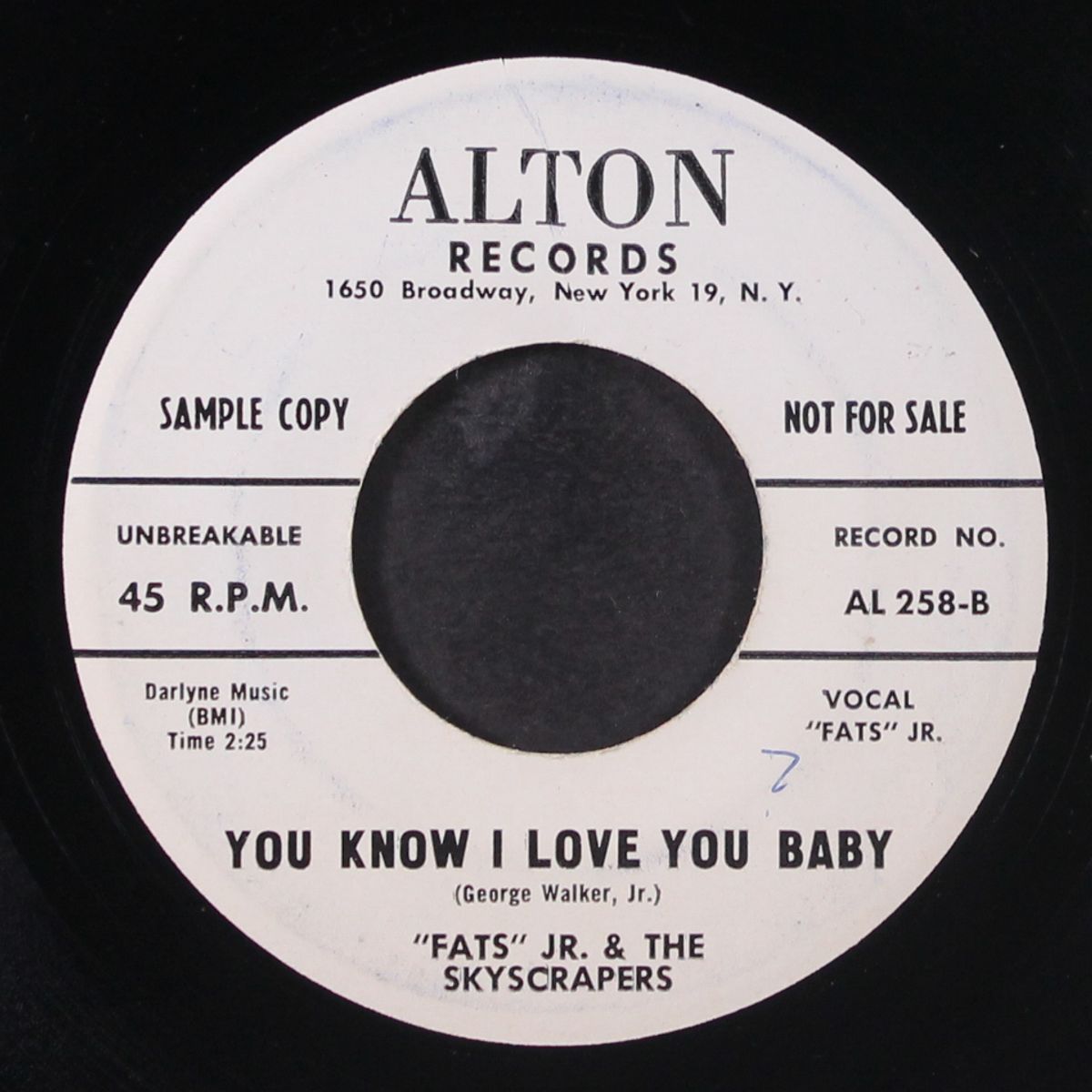 you know i love you baby / since my baby left me by FATS JR. & SKYSCRAPERS