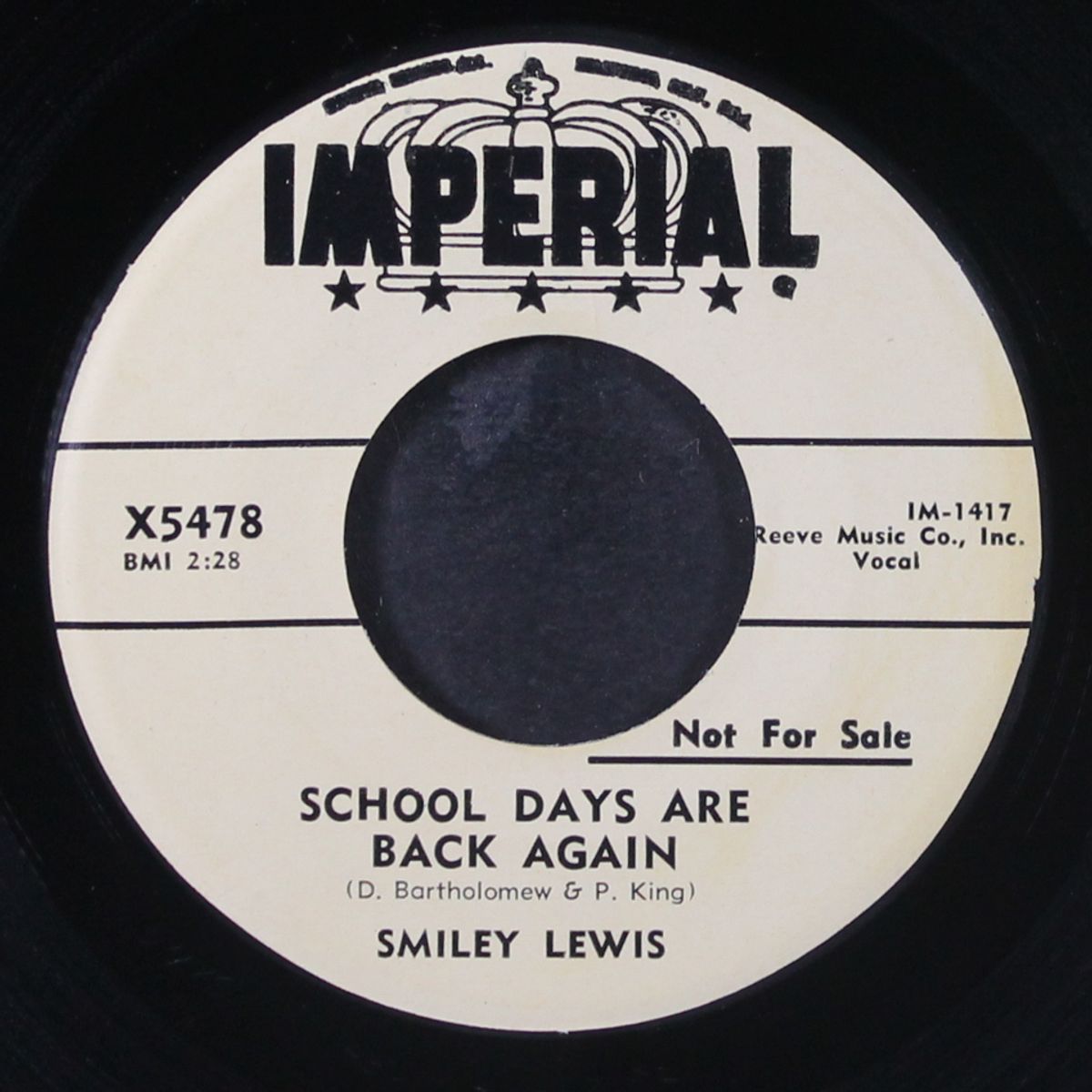 school days are back again / bad luck blues by SMILEY LEWIS