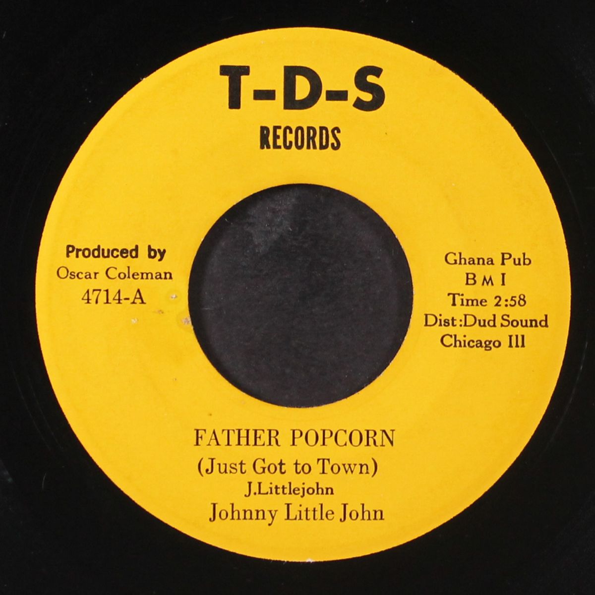 father popcorn / i am back home by JOHNNY LITTLEJOHN / BO DUD & JOHNNY TWIST
