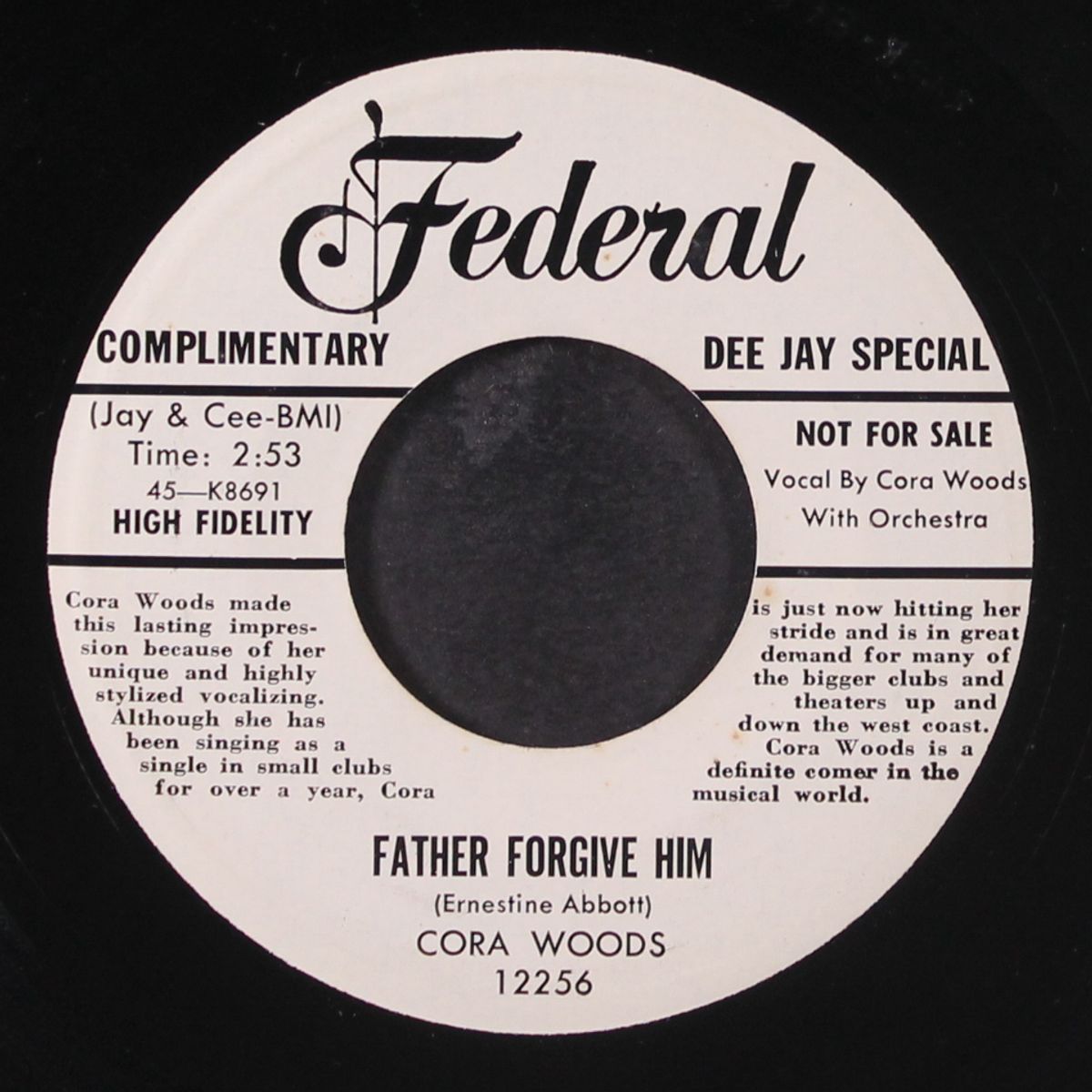 flying home to you baby / father forgive him by CORA WOODS