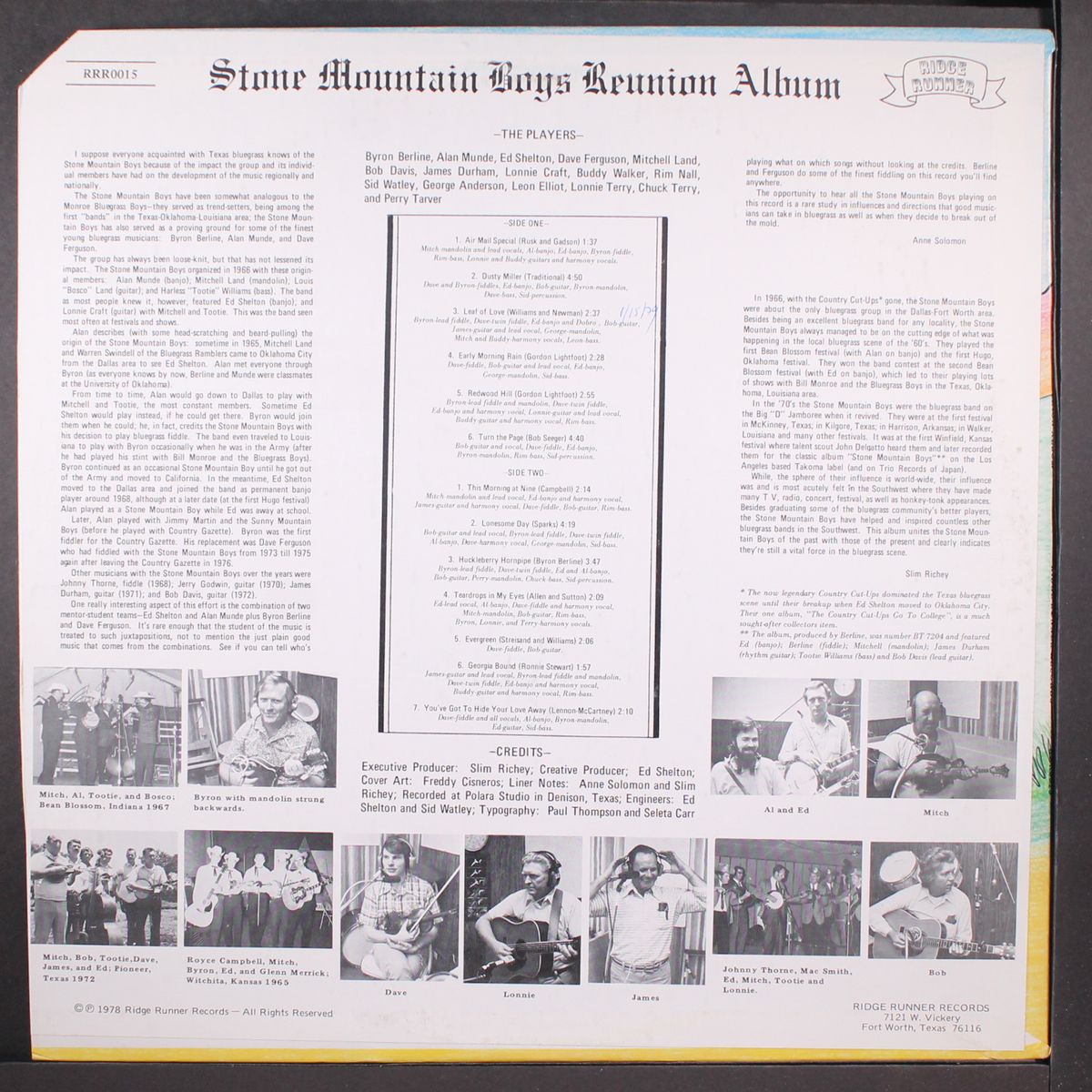 reunion album by STONE MOUNTAIN BOYS