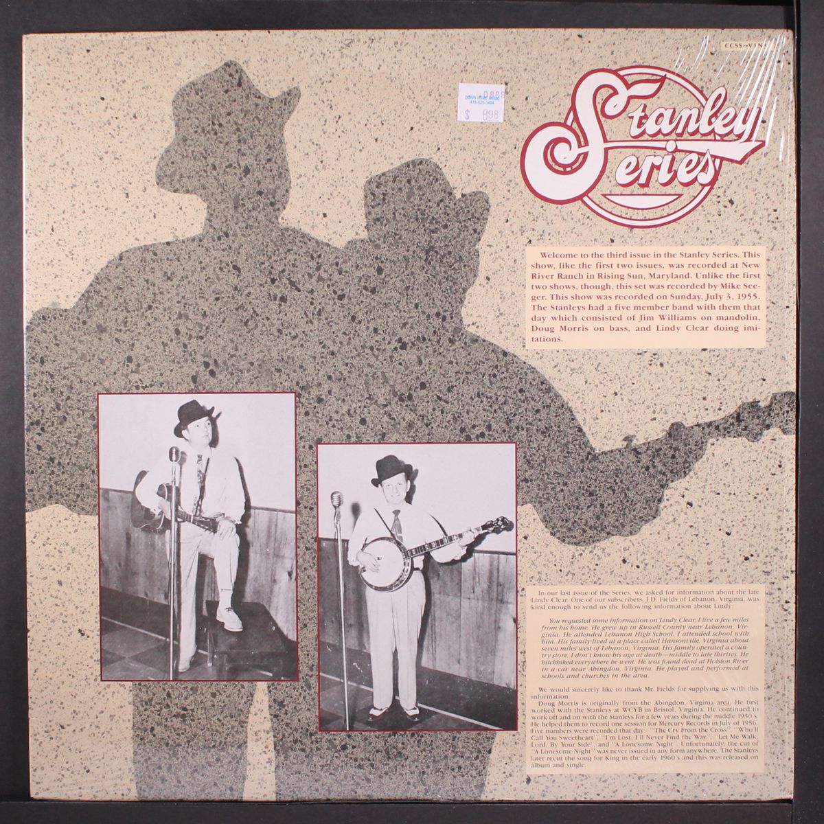stanley series vol. 1, number 3; new river ranch '55 by STANLEY BROTHERS