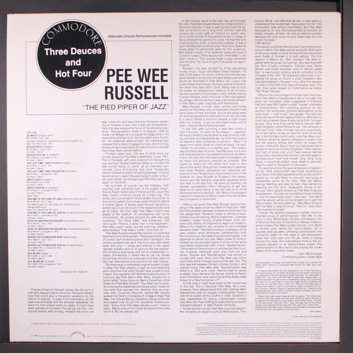 the pied piper of jazz by PEE WEE RUSSELL