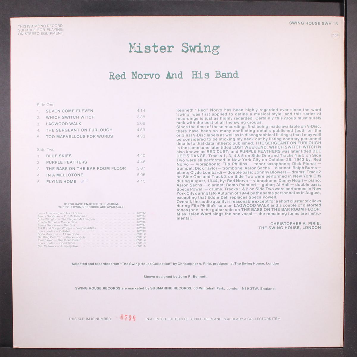 mister swing by RED NORVO