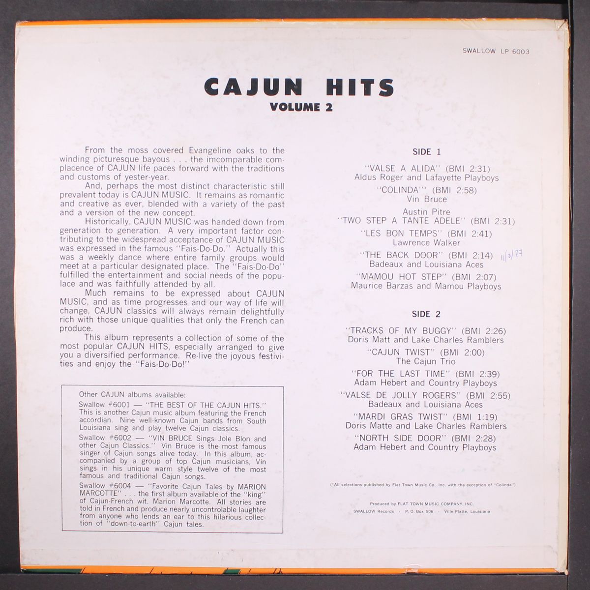 cajun hits, vol. 2 by VARIOUS