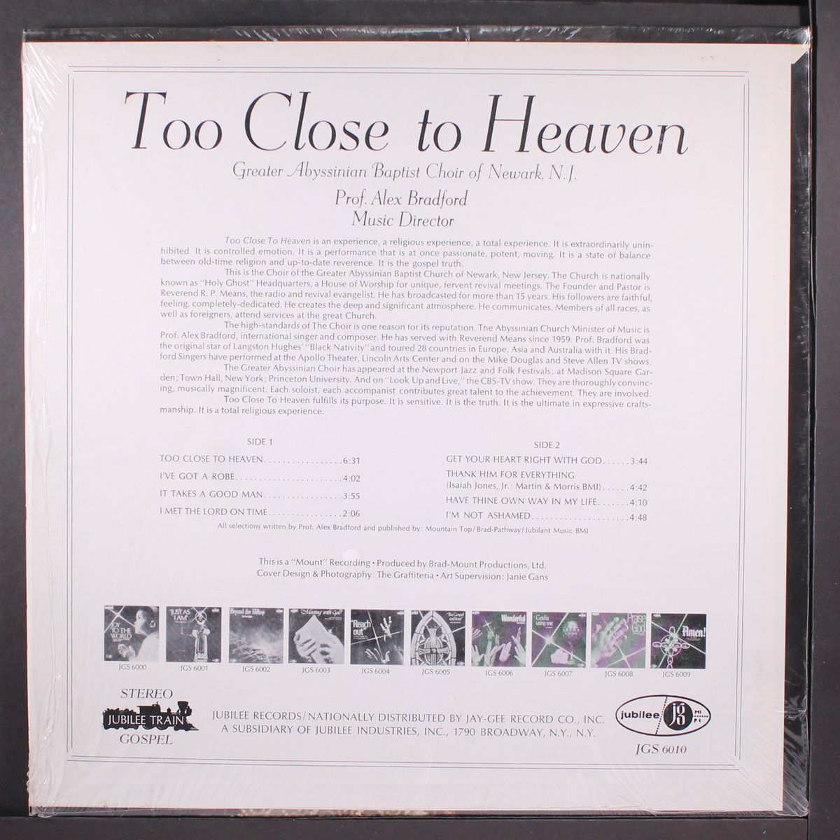 too close to heaven by GREATER ABYSSINIAN BAPTIST CHOIR