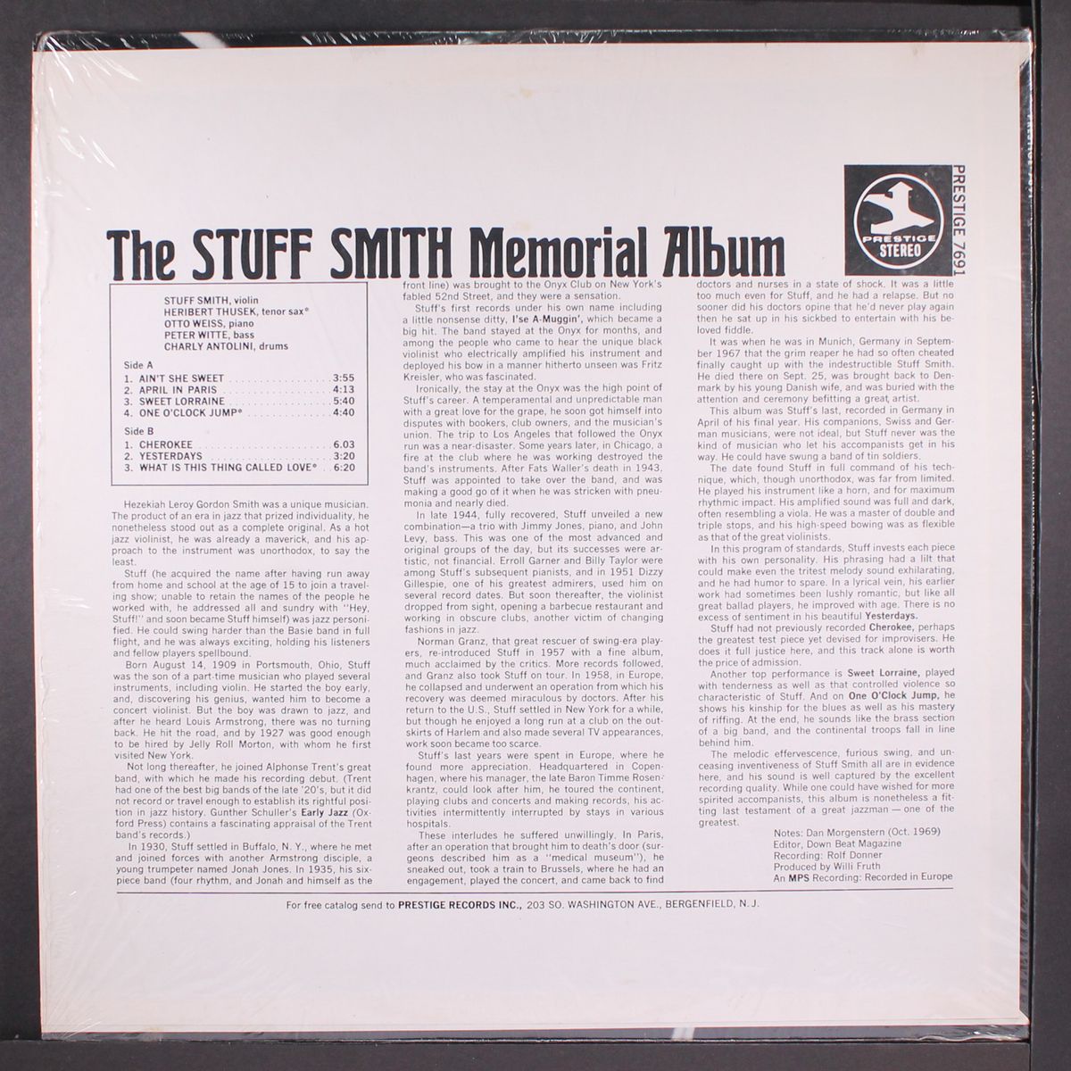 memorial album by STUFF SMITH