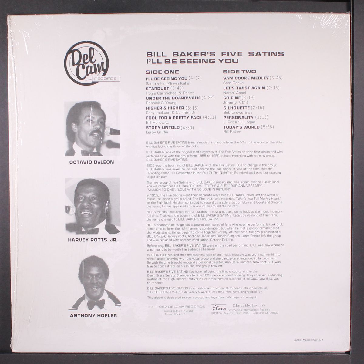 i'll be seeing you by BILL BAKER'S FIVE SATINS