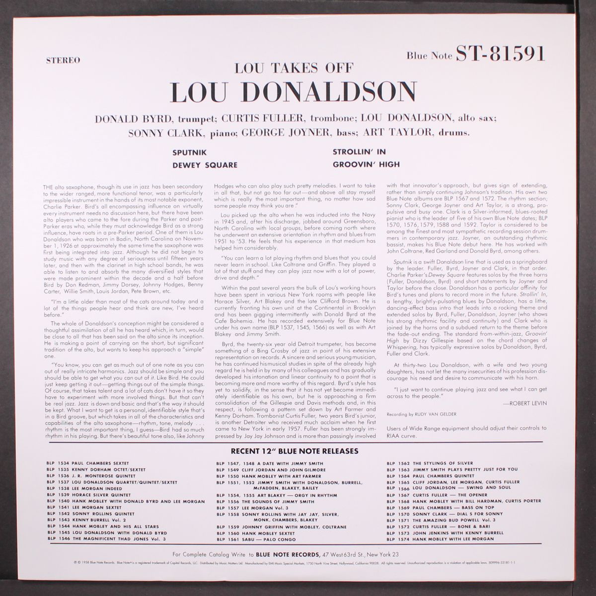 lou takes off by LOU DONALDSON