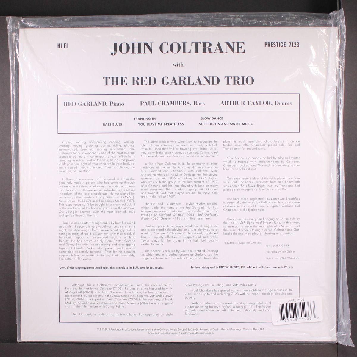 john coltrane with the red garland trio by JOHN COLTRANE