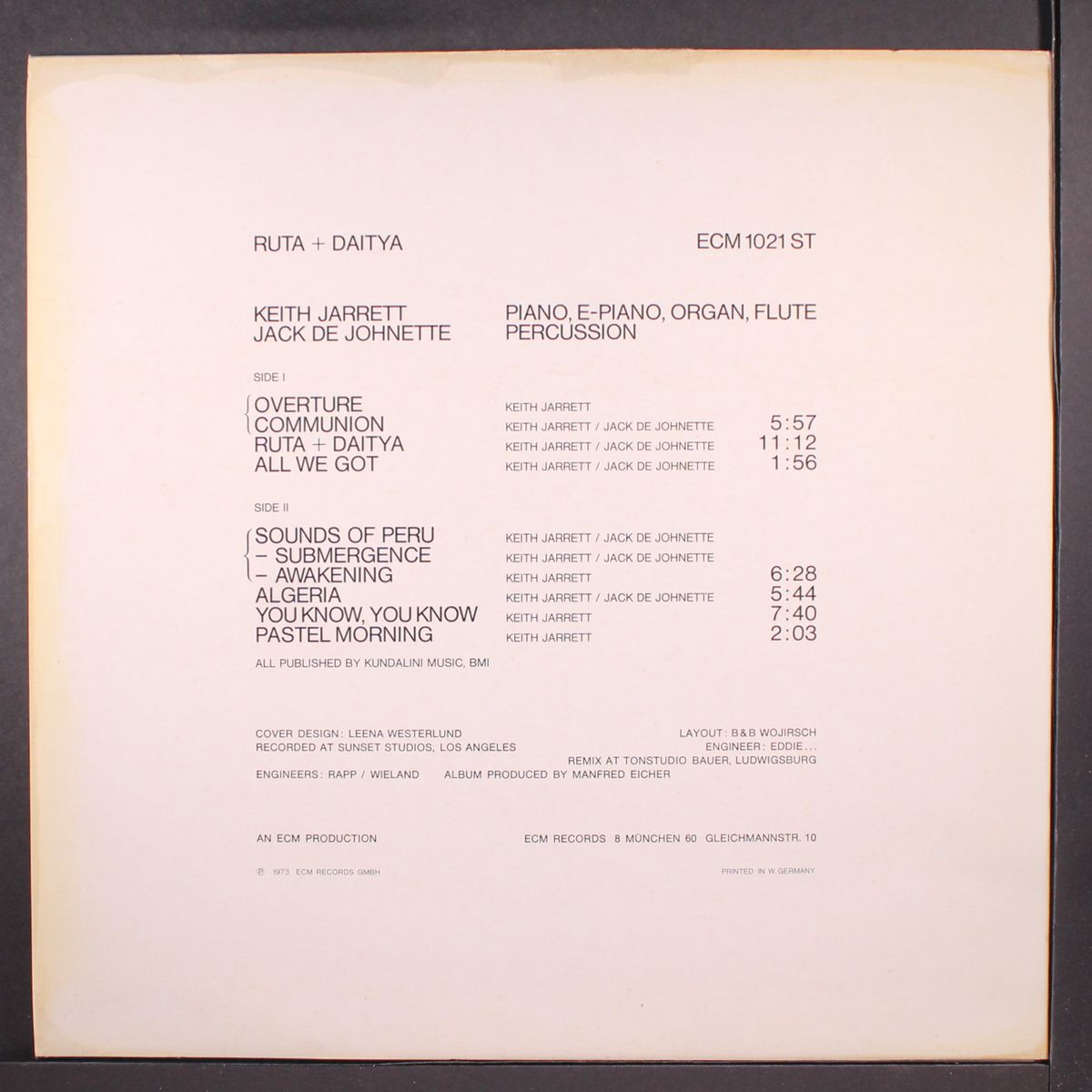 ruta and daitya by KEITH JARRETT & JACK DEJOHNETTE