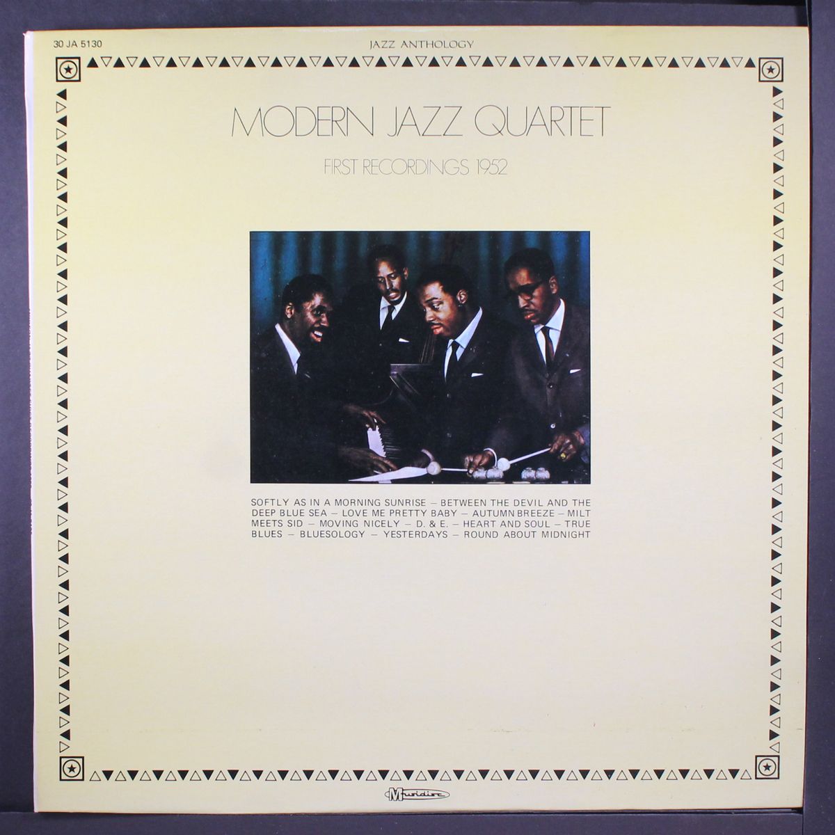 first recordings 1952 by MODERN JAZZ QUARTET