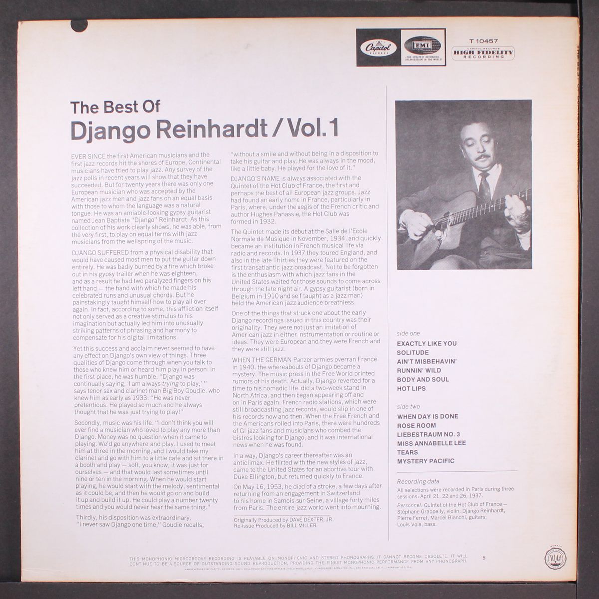 best of, vol. 1 by DJANGO REINHARDT