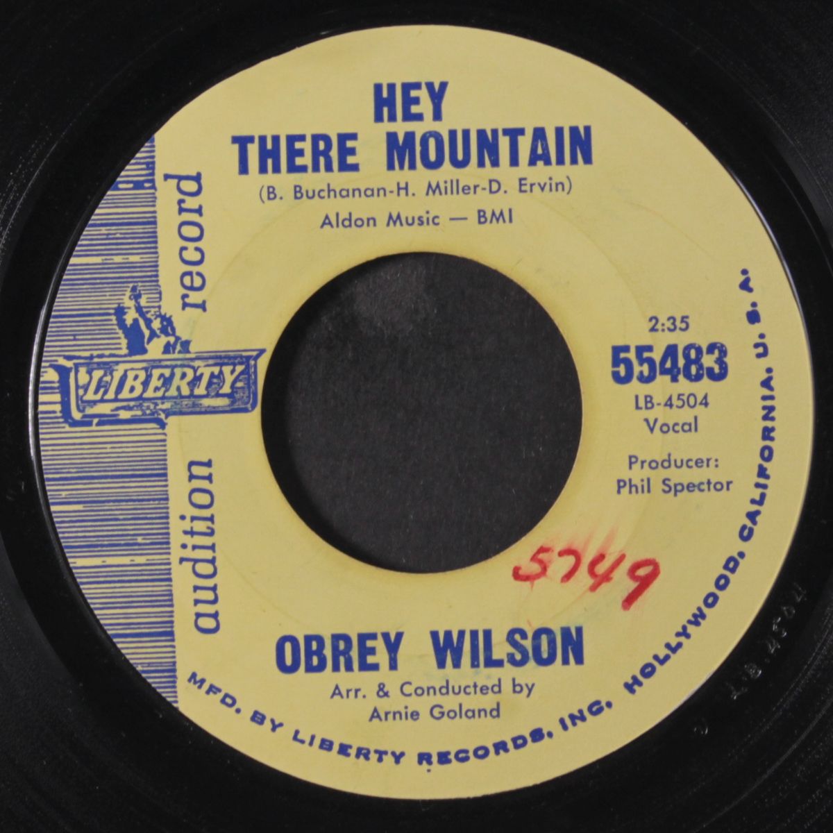 hey there mountain / say it again by OBREY WILSON