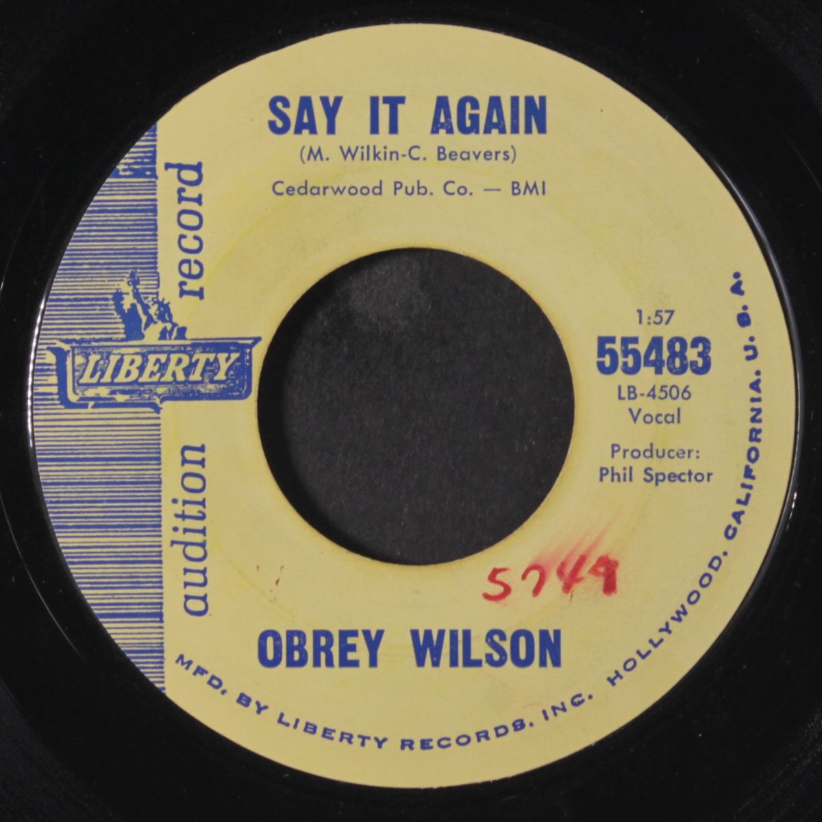 hey there mountain / say it again by OBREY WILSON