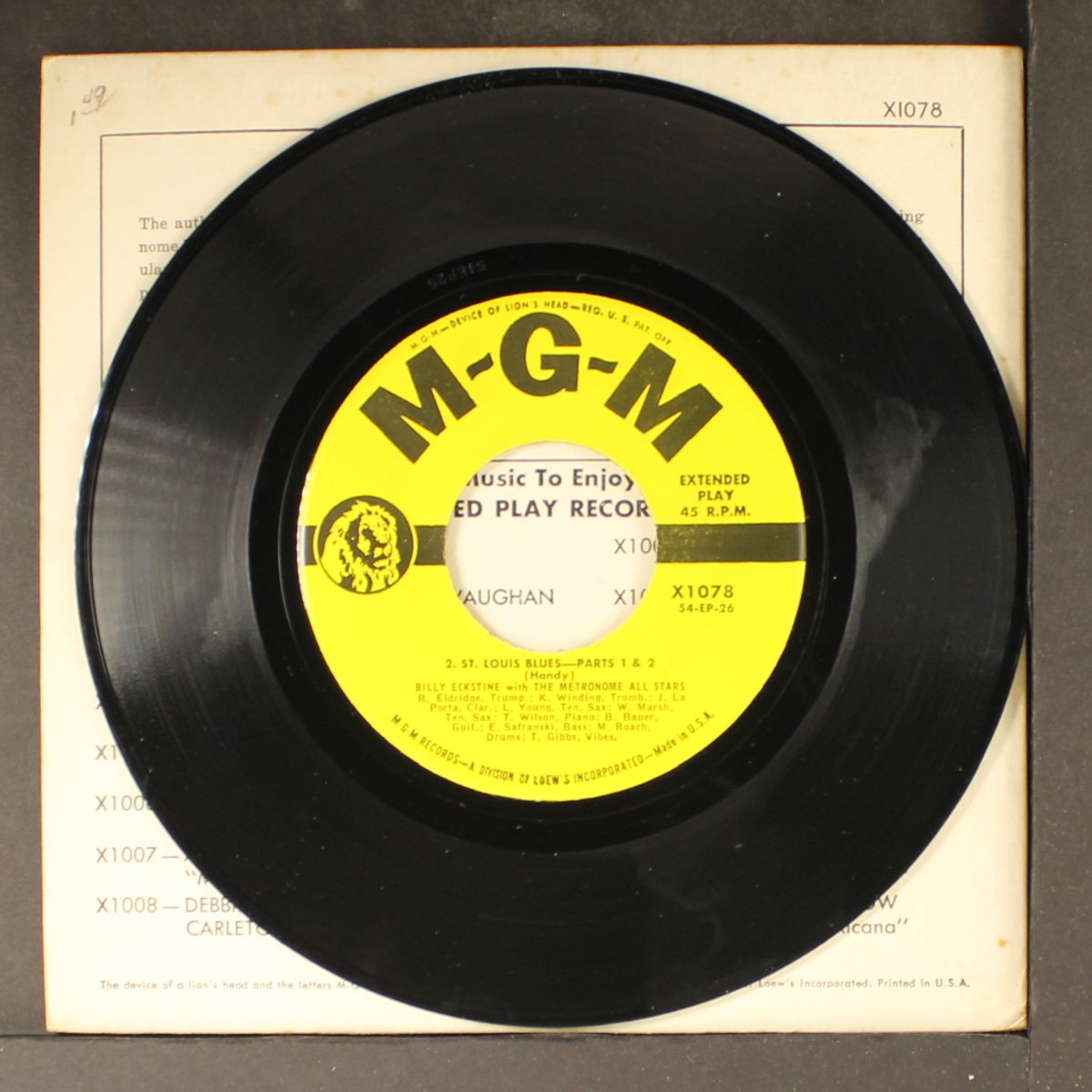 st. louis blues by BILLY ECKSTINE