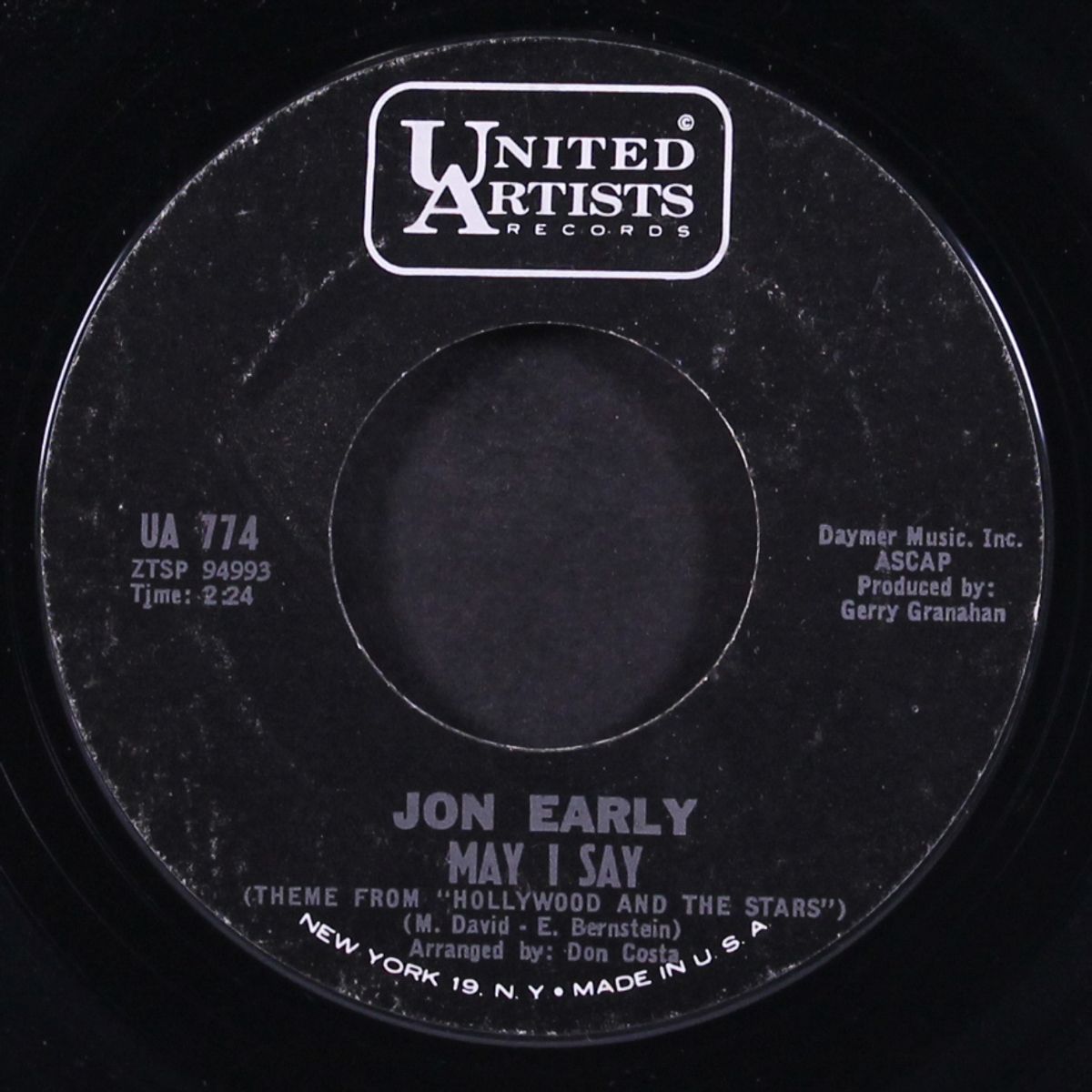 may i say by JON EARLY
