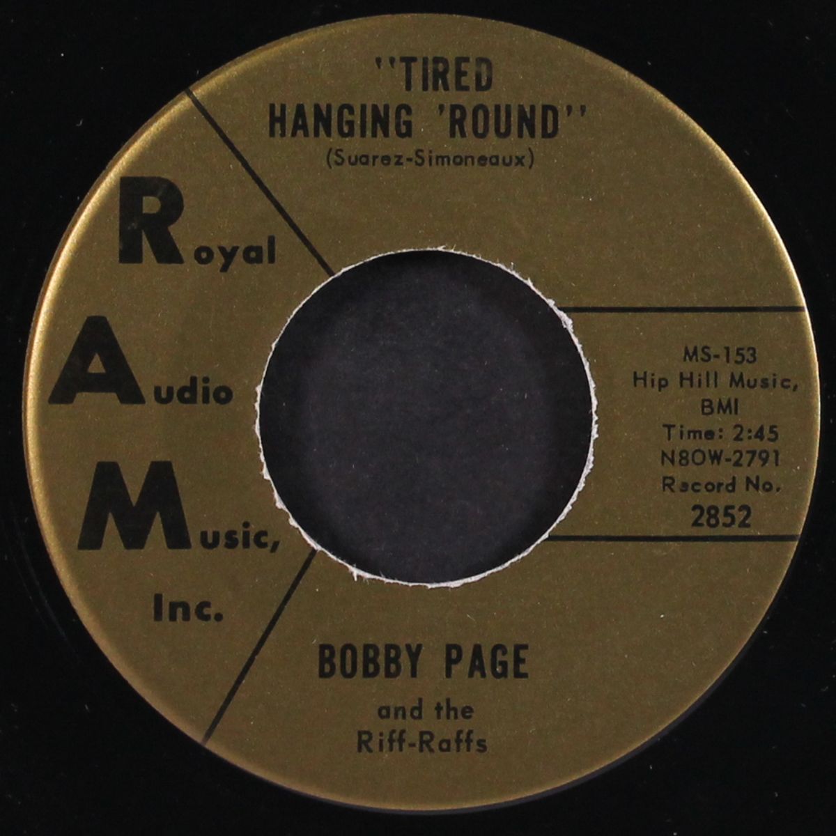 like twist / tired hanging around by BOBBY PAGE & RIFF-RAFFS