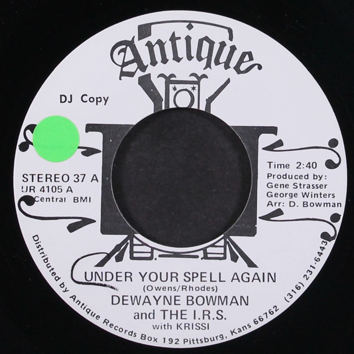 under your spell again / the grasshopper bar by DEWAYNE BOWMAN