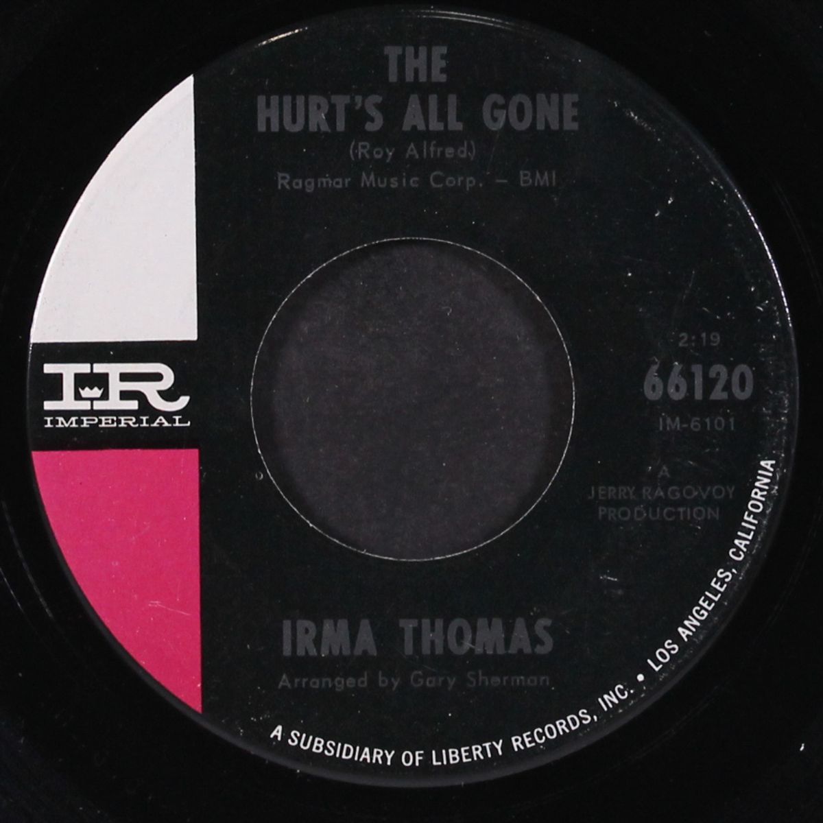it's starting to get to me now / the hurt's all gone by IRMA THOMAS