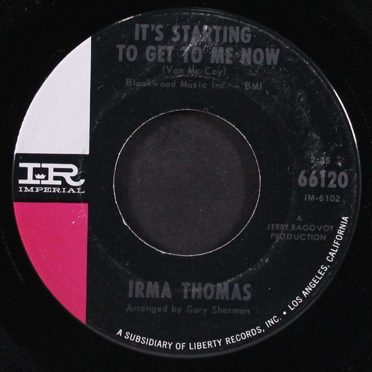 it's starting to get to me now / the hurt's all gone by IRMA THOMAS