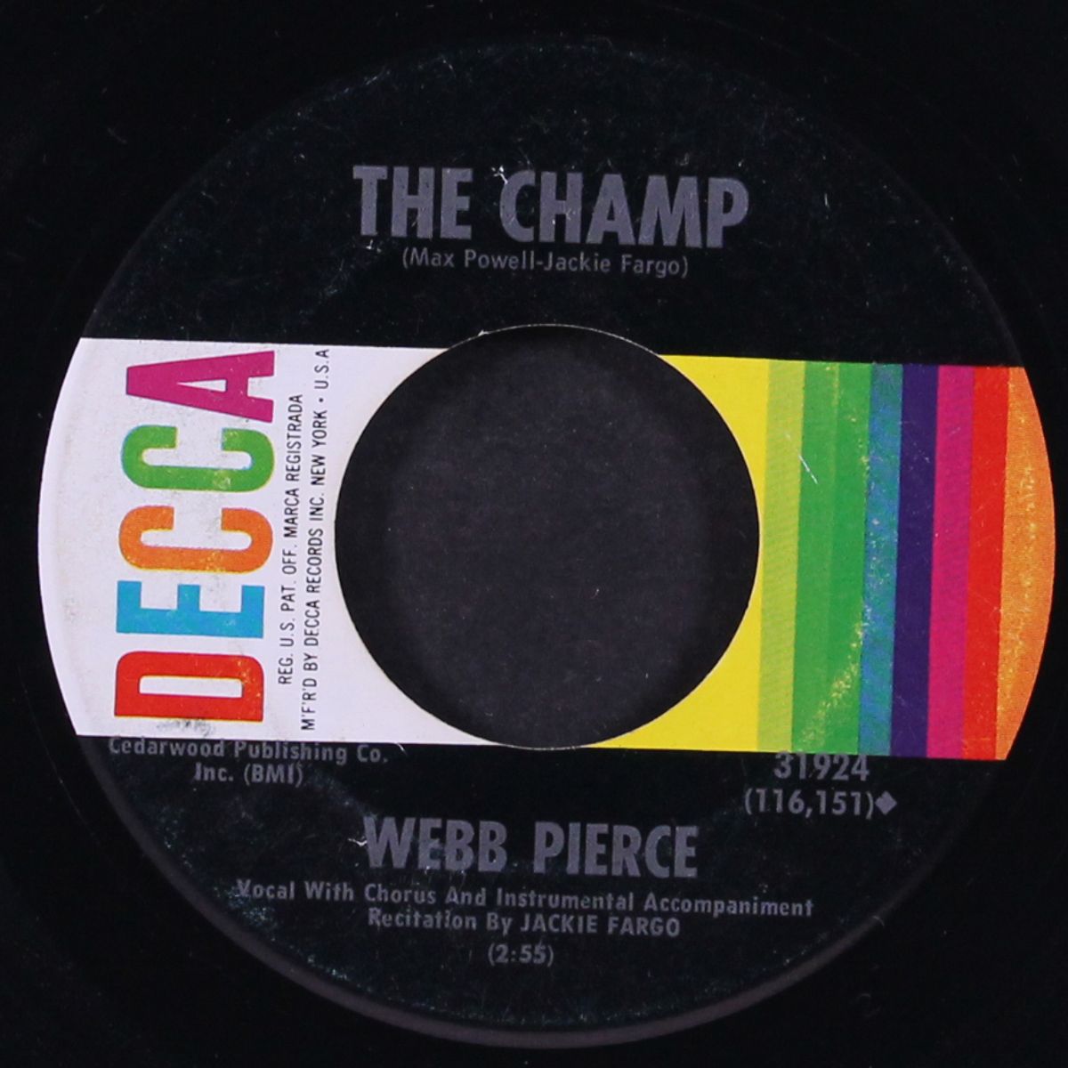 you ain't no better than me / the champ by WEBB PIERCE