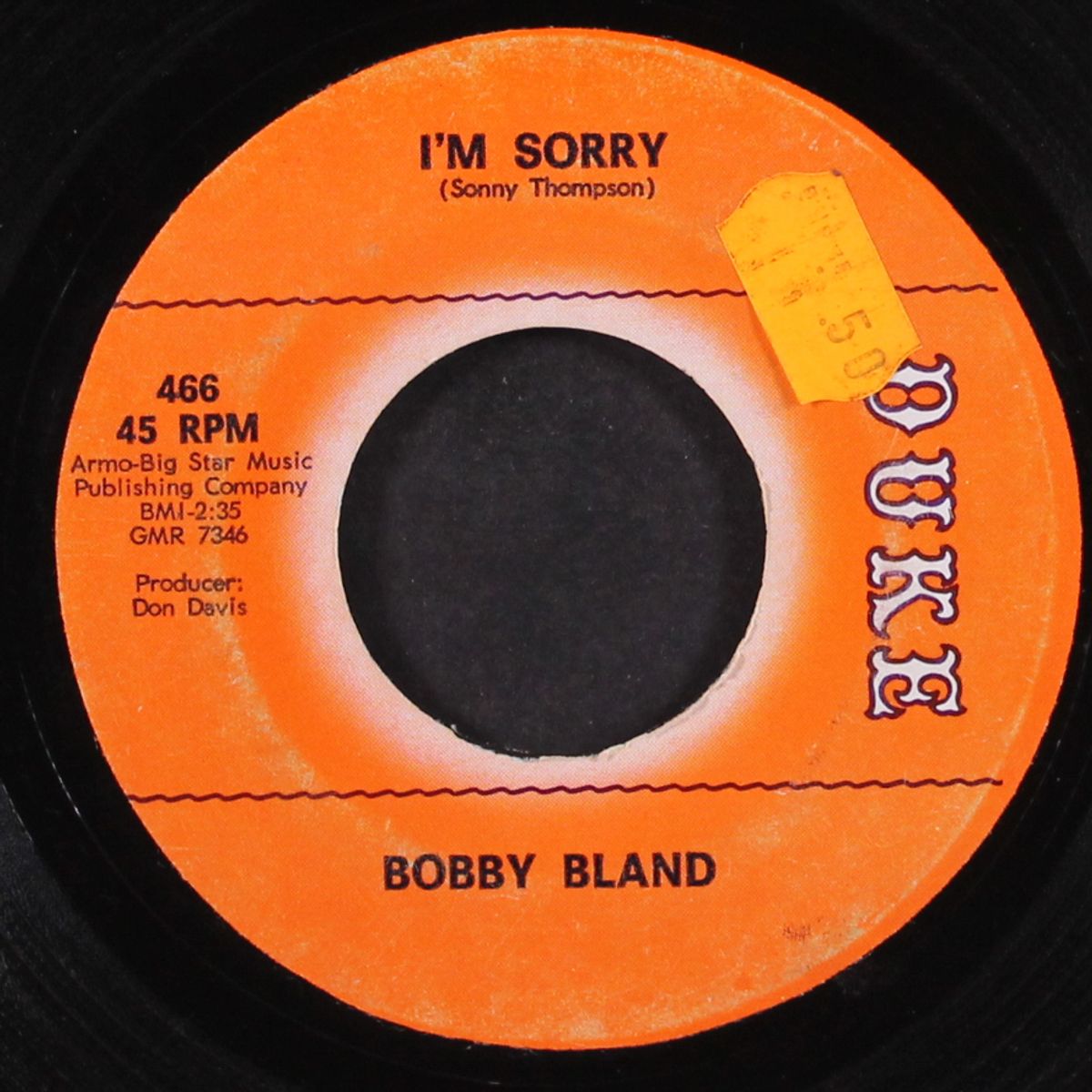 yum yum tree / i'm sorry by BOBBY BLAND
