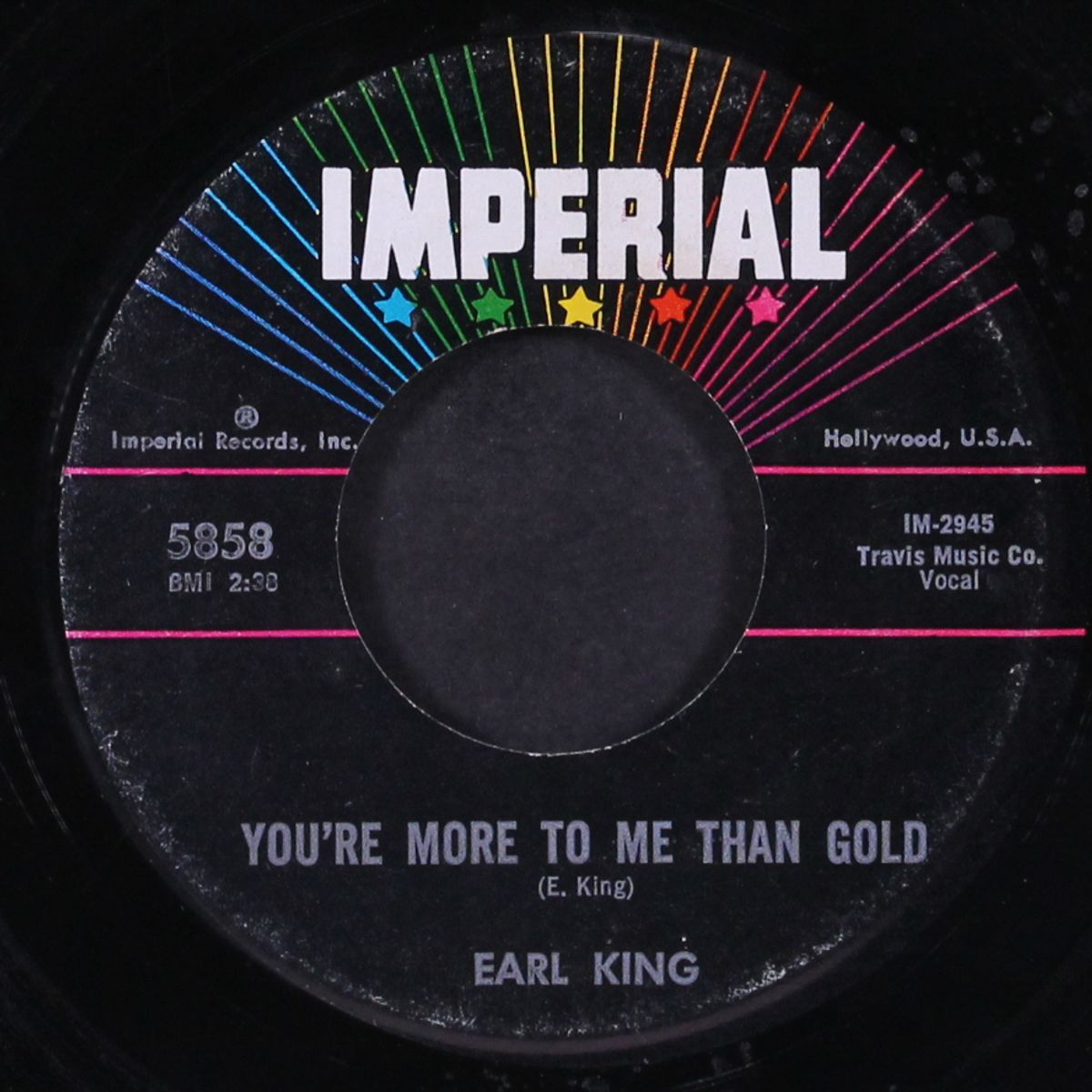 we are just friends / you're more to me than gold by EARL KING