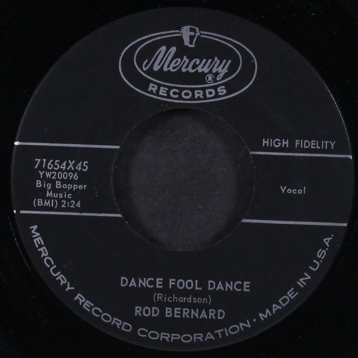 dance fool dance / two young fools in love by ROD BERNARD