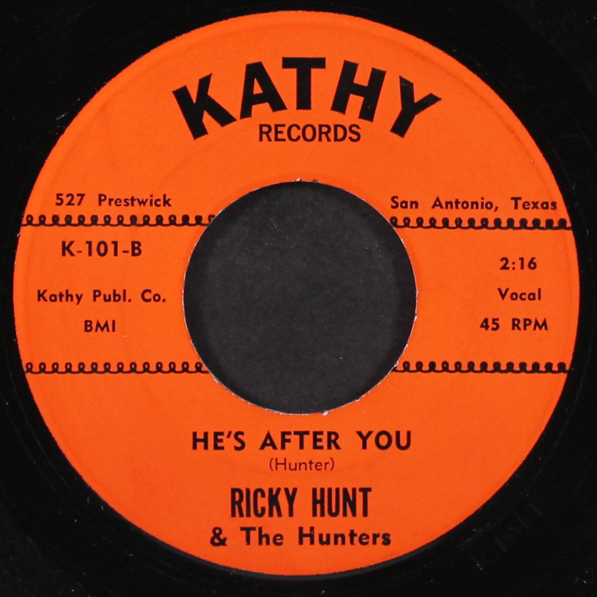 his shoulder / he's after you by RICKY HUNT & HUNTERS